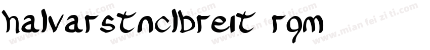 halvarstnclbreit rgm字体转换